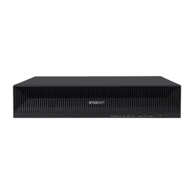 Hanwha - XRN-6410B2-12TB - 8K NVR (Intel based), 12TB RAW, 64 channels, H265,H264, MJPEG, 8 fixed internal SATA HDDs (10TB max per HDD), ARB (Automatic Recovery Backup), 400 Mbps recording / up to 32 Mbps playback, Dual stream recording, WiseStream t