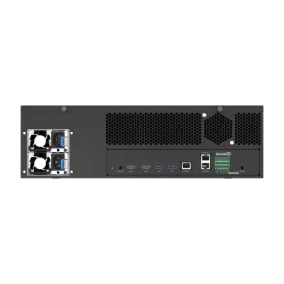 Hanwha - XRN-6420DB4-88TB - 8K NVR (Intel based), 64Ch, 88TB RAW, 16 SATA HDD bays (up to 10TB per HDD), H.265/H.264/MJPEG, SUNAPI, ONVIF, ARB (Automatic Recovery Backup) & Failover (N+1), Up To 520 Mbps Recording / Up To 200 Mbps Playback, Dual Stre