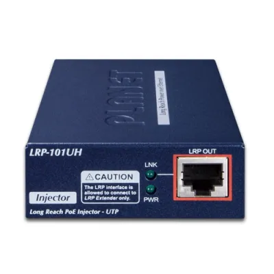 Planet - LRP-101UH - 1-Port Long Reach POE over UTP Injector, -20 to 70 Degree C, up to 500 Meter