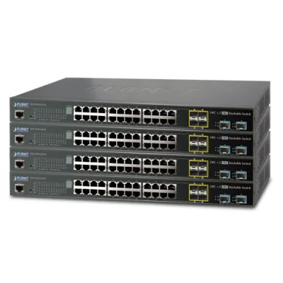 Planet - SGS-5220-24T2X - L2+ 24-Port 10/100/1000T + 4-Port Shared SFP + 2-Port 10G SFP+ Managed Stackable Switch