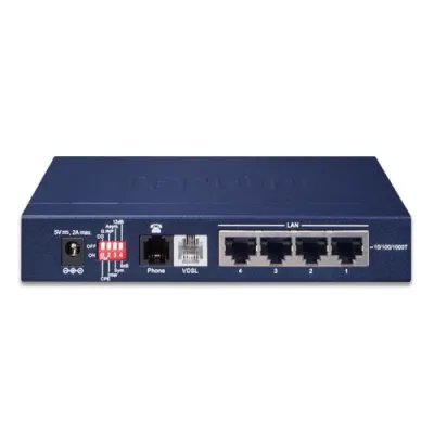 Planet - VC-234G - 4-Port 10/100/1000T Ethernet to VDSL2 Bridge - 30a profile w/ G.vectoring, RJ11