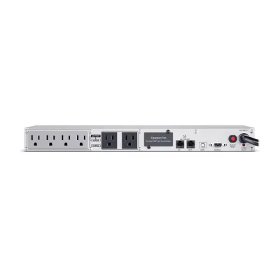 CYBERPOWER - CP500PFCRM1U - 500VA/300W 1U Rackmount UPS, 6 NEMA 5-15R Outlets, NEMA 5-15P Plug, 10 Ft. Cord, LCD, AVR, Sinewave, Relay, SNMP, PowerPanel Business Software, 3 Year Warranty