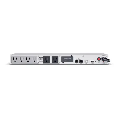 CYBERPOWER - CP700PFCRM1U - 700VA/400W 1U Rackmount UPS, 6 NEMA 5-15R Outlets, NEMA 5-15P Plug, 10 Ft. Cord, LCD, AVR, Sinewave, Relay, SNMP, PowerPanel Business Software, 3 Year Warranty