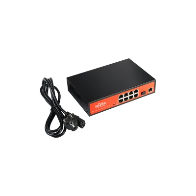 Wi-Tek - WI-PS309GF - 8GE+1 Giga Combo SFP 802.3af/at PoE Switch with 8Port PoE (Project model Delivery time 3weeks)