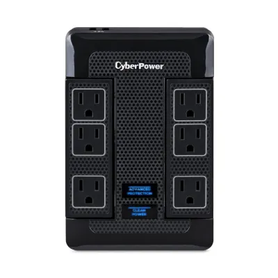 CyberPower - HT600WSU2A - 6-Outlet Home & Office Surge Protector with USB Charging