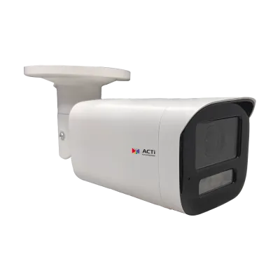 ACTi - L43 - 6MP Deep Learning AI 4.3x Zoom Bullet with IR LED 65m, White LED 55m, Smart Dual Light, WDR 140dB