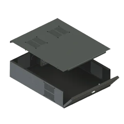 Speco - LB3- DVR Lock Box with Fan Rack-mountable, Removable Top DVRLB3