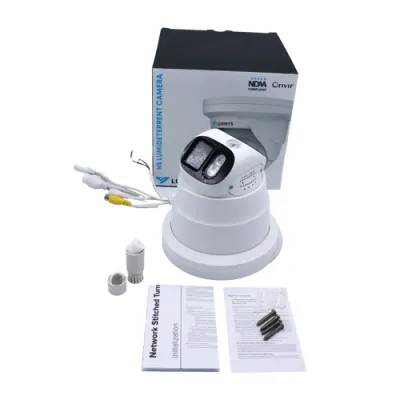 Luminys - N5P-8DA2  - 2 x 4MP Network LumiDeterrent Stitched Turret Camera, 2.8 mm Lens