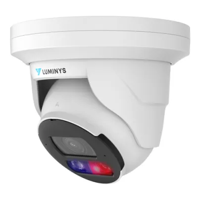Luminys - N5T-4DA2 - 4MP Network LumiDeterrent Turret Camera with 2.8 mm Lens, IR, White-lights, Dual-mode