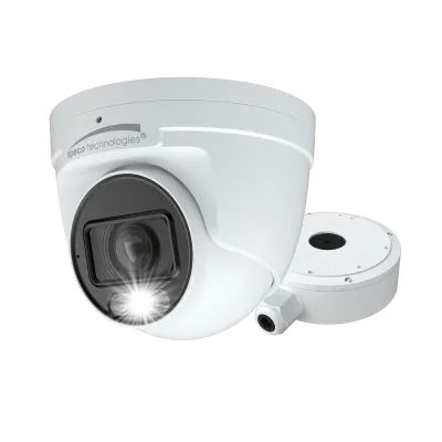 Speco - O4LT1M - 4MP IP White Light Intensifier® Turret Camera with People & Vehicle Detection - Includes Junction Box