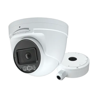 Speco - O4LT2 - 4MP IP Turret Camera with White Light Intensifier with Advanced Analytics
