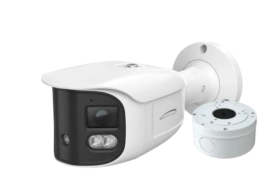 Speco - O8LMSB2 - 8MP 180° Multisensor IP Bullet Camera with Digital Deterrent