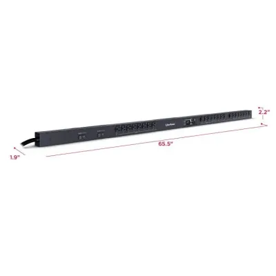 Cyber Power - PDU41102 - Switched PDU, 30A (Derated to 24A), 100-120V, 50/60 HZ, 24 x NEMA 5-20R Outlets, NEMA L5-30P Plug, 10 Ft Cord, 0U Rackmount, SNMP, 3Yr Warranty