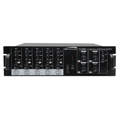 Speco - PL200M - 160 Watt 5×4 Multisource/Multizone PA Amplifier