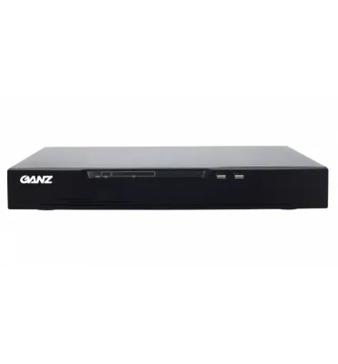 GANZ - NR8-16F82-8TB - 16ch-up to 4K, 1U, 2 HDD slots, H.264/H.265, Built in POE-8TB