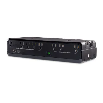 CYBERPOWER - SL950U - 950VA/510W Slim Line Standby UPS, 8 NEMA 5-15R Outlets, NEMA 5-15P Plug, 5 Ft Cord, 1 USB-A and one USB-C Charging Port, USB, PowerPanel Personal, 3 Yr Warranty