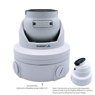 Luminys - N5T-4DA2 - 4MP Network LumiDeterrent Turret Camera with 2.8 mm Lens, IR, White-lights, Dual-mode