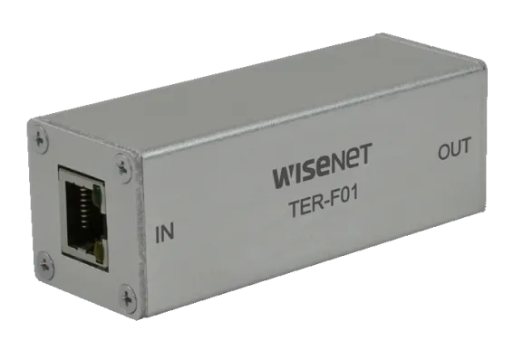 Hanwha - TER-F01 - Ethernet Repeater Pass-Through PoE Power (328')
