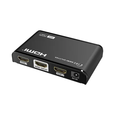 AVYCON - AVA-HDMI-SPT-1IN2OUT-HDR2 - HDMI Splitter, 1 In / 2 Out, HDMI 3D and 4K & 2K Support, HDCP Compliance, HDR2, includes DC5V power supply