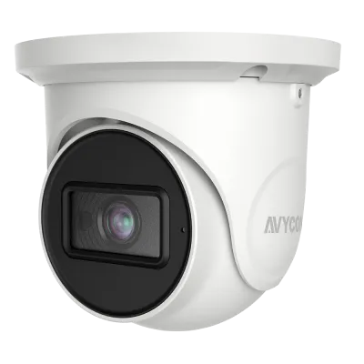 AVYCON - AVC-ELN41FT/2.8 - (NDAA) 4MP IP H.265 IR Turret, 30fps@2560x1440, True D&N (ICR), 2.8mm Fixed Lens, Built-in Mic, DC12V, PoE Built-in, Basic AI, White