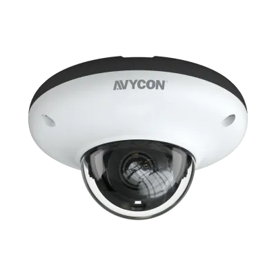 AVYCON - AVC-KNN41FT/2.8 - (NDAA) 4MP IP H.265 IR Flat Dome, 30fps@2560x1440, True D&N (ICR), True WDR, 2.8mm Fixed Lens, 12 IR LED's, Built-in MIC, 1 Audio In, DC12V, PoE Built-in