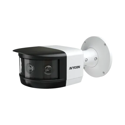 AVYCON - AVC-NBM81F180 - 8MP, IP H.265 IR Multi-Sensor Camera, 3.3mm per sensor, True D&N, 60ft Smart IR LED's, 1 Audio In/Out, 1 Alarm In/Out, DC12V, Built-in MIC, MicroSD Card slot, PoE Built-in