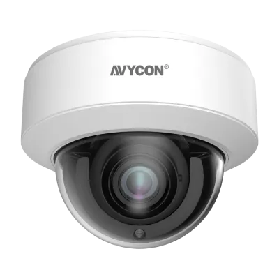 AVYCON - AVC-VNN81AVLT/V2 - 4K (8.4MP) IP H.265 IR FD Vandal Dome, 30fps@3840x2160, True D&N (ICR), 2.8-12mm Motorized Autofocus Lens, 48 IR LED's, 1 Audio In/Out, Built-in MIC, 1 Alarm In/Out, MicroSD slot, DC12V, PoE Built-in