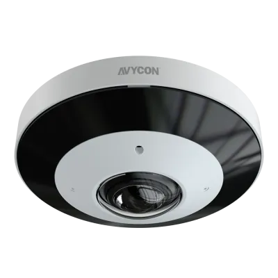 AVYCON - AVC-PNN61FLT - (NDAA) 6MP FishEye Camera, 180/360 support, 3 ePTZ support, Full Dewarp through AVR-HN516P16C model and higher, 3 IR LED's, 1 Audio in, Built-in MIC, DC12V, PoE Built-in