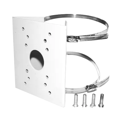 AVYCON - AVM-P-PMT - Pole Mount Bracket, compatible with all cameras with a wall mount attached, White