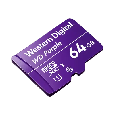 AVYCON - AVY-WDD064G1P0C - WD Purple Surveillance 24/7 Drive, MicroSD Card, 64GB Capacity