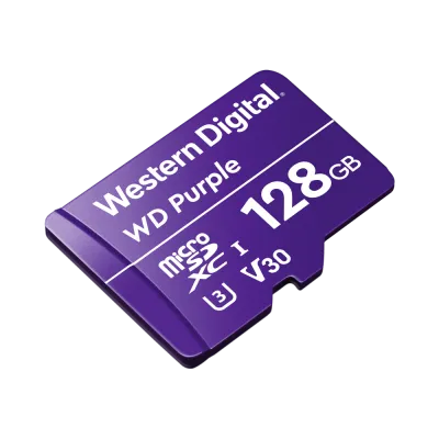 AVYCON - AVY-WDD128G1P0C - WD Purple Surveillance 24/7 Drive, MicroSD Card, 128GB Capacity