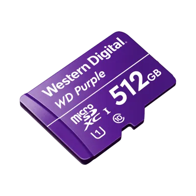 AVYCON - AVY-WDD512G1P0C - WD Purple Surveillance 24/7 Drive, MicroSD Card, 512GB Capacity