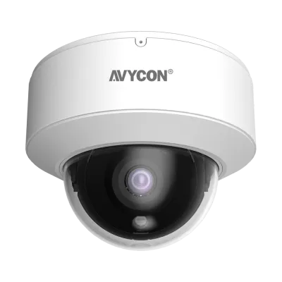 AVYCON - AVC-VNN41FLT/2.8 - (NDAA) 4MP IP H.265 IR Vandal Dome, 30fps@2560x1440, True D&N (ICR), True WDR, 2.8mm Fixed Lens, 24 Smart IR LED's, 1 Audio in, Built-in MIC, DC12V, PoE Built-in