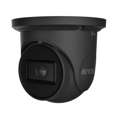 AVYCON - AVC-ELN41FT/2.8-G - (NDAA) 4MP IP H.265 IR Turret, 30fps@2560x1440, True D&N (ICR), 2.8mm Fixed Lens, Built-in Mic, DC12V, PoE Built-in, Basic AI, Gray