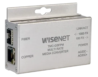 Hanwha - TMC-GSFPPoEM - Mini 1000M Multi-Rate Media Converter