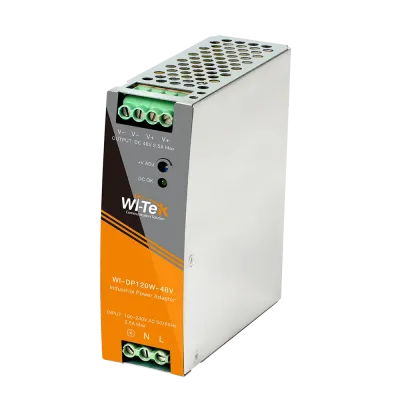 Wi-Tek - WI-DP120W-48V - 48V DIN-rail Power Adapter