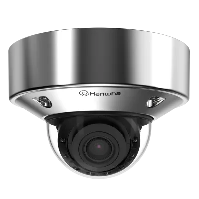 Hanwha - XNV-A8084RS - 5MP Stainless Steel AI IR Vandal Dome with 3.3~9.3mm Lens