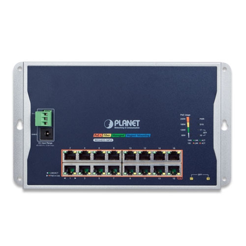 Planet - WGS-4215-16P2S - Industrial 16-Port 10/100/1000T 802.3at PoE ...