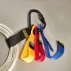 Rip-Tie - LGC-09-G04 - 1-1/2 Inch CableCarrier-LG with 4.5 Inch Heavy Duty Locking Carabiner Multi-Color Pack 1.5" x 9