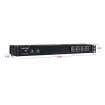 CYBERPOWER - RKBS15S4F8R - 3600 J, 120 V, NEMA 5-15P plug, 12 NEMA 5-15R (4 front, 8 rear), 15 ft cord, Limited lifetime warranty