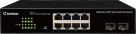 GeoVision - 84-APOE81C-001U - 8-port Gigabit 802.3at+ 2 Gigabit SFP uplink port, Easy Web Smart PoE Switch, US