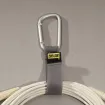 Rip-Tie - J-S6-C - One Inch Wide CableCarrier with Silver Carabiner, 1″ x 6″