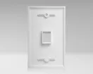 Jonard - K-W1/10 - Single Gang Keystone 1 Port Wall Plate 10 Pack 