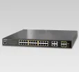 Planet - GS-4210-24P4C - 24-Port 10/100/1000T 802.3at PoE + 4-Port Gigabit TP/SFP Combo Managed Switch