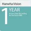Hanwha - VCV-1YS0000301 - 1 Year Access Edge Recording with 30 Days SQ Cloud Backup