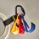 Rip-Tie - LGC-12-G04 - 1-1/2 Inch CableCarrier-LG with 4.5 Inch Heavy Duty Locking Carabiner Multi-Color Pack 1.5" x 12