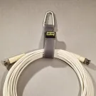 Rip-Tie - J-S6-T - One Inch Wide CableCarrier with Silver Triangle Carabiner, 1″ x 6″