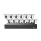 UNV - EK-BQ2P16DLT412 - 16 Channel Surveillance Kit with 12 x 4M Dual Light Turret Cameras, PoE NVR