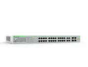 Hanwha - HV-IGS950/28PS-910 - 24 port Gigabit Websmart PoE+ switch, 4 x SFP uplink ports, 370W total power budget, no WAVE integration