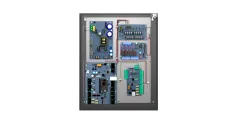 Hanwha - NOA-E1PW4 - Access and Power Integration Solution, 4-door kit, Prewired for 1 (2-Door Intelligent Controller (IC2) and 1 (Downstream Reader Interface Panel (RI2MS)), includes eFlow6NB power supply/charger (6A @ 12/24VDC, PDS8CB 8-output powe